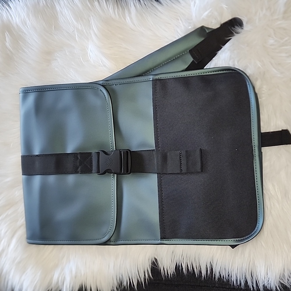 New Rains Buckle Backpack Mini in Silver Pine